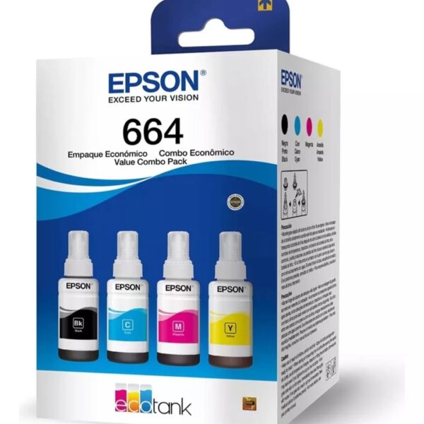 Refil 4 Cores para Epson T664 L365 L395 T664