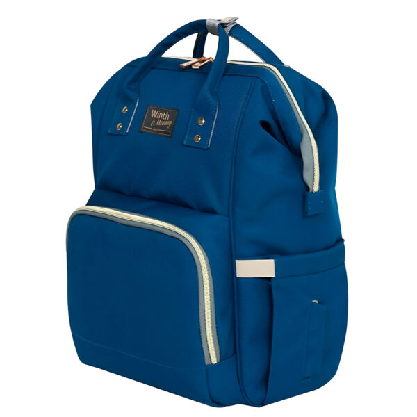 Mochila Maternidade Impermeável Multifuncional Bebê Cor:Azul