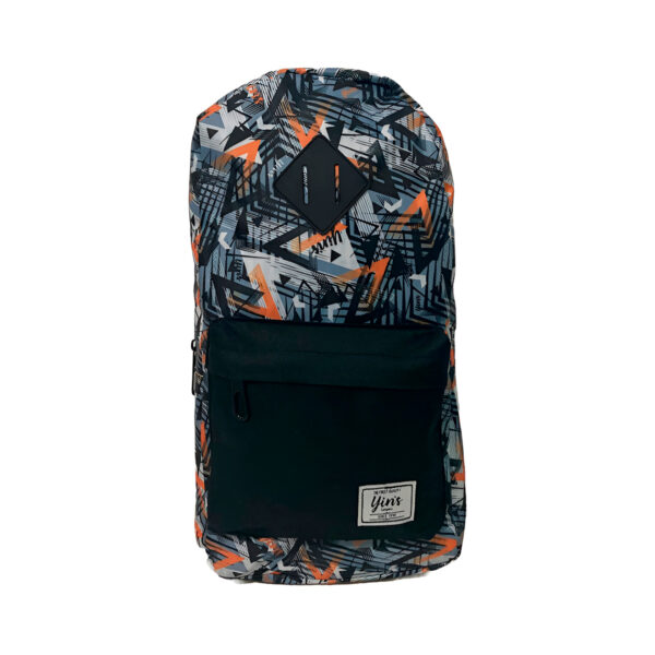 Mochila Transversal Regulável Camuflada Estampada Cor:Laranja