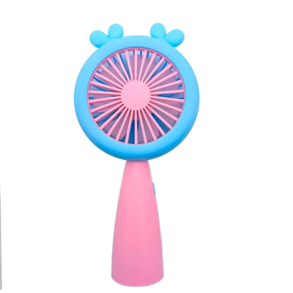 Mini Ventilador Recarregável Usb Modelo LED Portátil Cor:Rosa