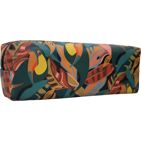 Estojo Escolar Tropical Estilo Natureza Estampado Estampa:Tucano