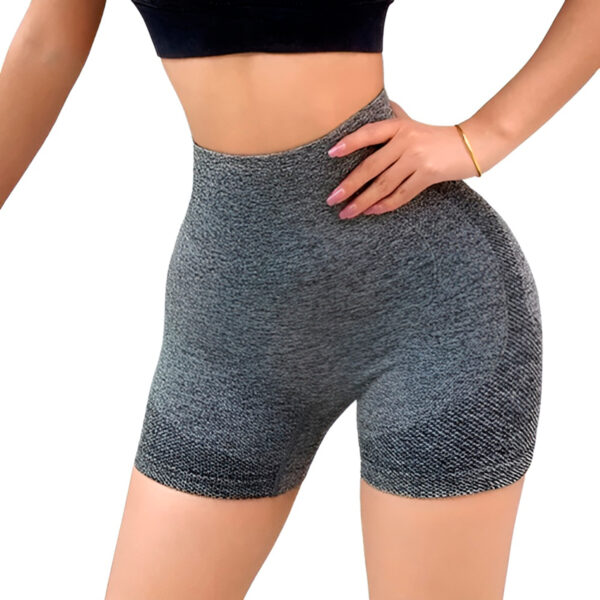 Short de Academia Levanta Bumbum Sem Costura Corrida Treino Cor:Cinza