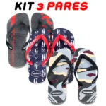 Kit 3 Chinelos Masculino Havaianas Sortidos para Lazer