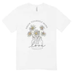 Camisa Feminina Baby Look Flores de Amor - Imagem 3