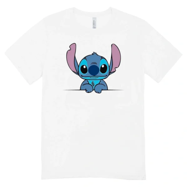 Camisa Feminina Baby Look Cute Stitch