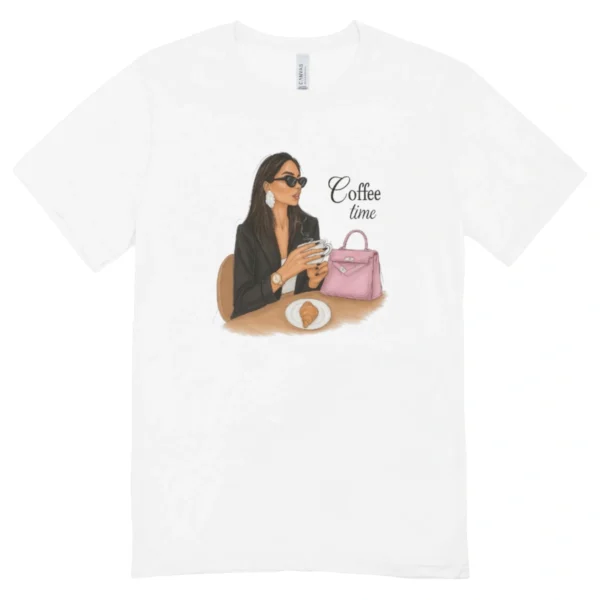 Camisa Feminina Baby Look Unique Coffee Time Podlinda