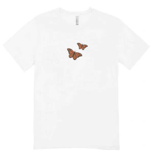 Camisa Feminina Baby Look Borboletas