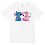 Camisa Feminina Baby Look Stitch and Angel - Imagem 3