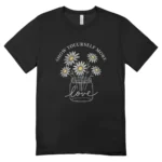 Camisa Feminina Baby Look Flores de Amor - Imagem 2