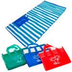 Esteira Bolsa Com Alça de Praia Piscina Impermeável Cor:Azul - Imagem 2