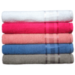 Kit 4 Toalhas Banho Bordadas Luxo Grossa 100% Algodão Alta Absorção Cores Lindas - Imagem 2
