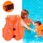Boia Infantil Colete Salva Vidas Praia Piscina Inflável Criança Cor:Laranja - Imagem 2