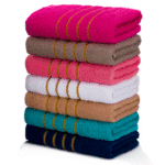 Kit 2 toalhas de Banho Dourado Luxo Grossa Bordada 100% Algodão Alta Absorção