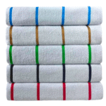 Kit 2 Toalhas de Banho Para Piscina Luxo Grossa Bordado com Cores Vibrantes 100% Algodão Alta Absorção - Imagem 4