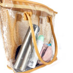 Bolsa Transparente de Plástico Rendado Praia Piscina Cor:Azul - Imagem 3