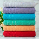 Kit 2 toalhas de Banho Dourado Luxo Bordada 100% Algodão Alta Absorção - Imagem 2