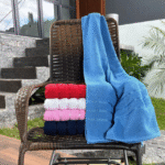 Kit 2 toalhas de Banho Bruna Luxo Bordada 100% Algodão Alta Absorção - Imagem 3