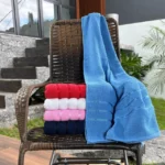 Kit 2 toalhas de Banho Bruna Luxo Bordada 100% Algodão Alta Absorção - Imagem 6