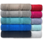 Kit 2 toalhas de Banho Rubi Luxo Grossa Bordada 100% Algodão Alta Absorção - Imagem 4