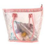 Bolsa Transparente de Plástico Rendado Praia Piscina Cor:Azul - Imagem 4