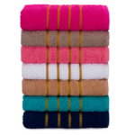 Kit 2 toalhas de Banho Dourado Luxo Grossa Bordada 100% Algodão Alta Absorção - Imagem 2