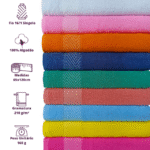 Kit 2 toalhas de Banho Popular Luxo Bordada 100% Algodão Alta Absorção - Imagem 4