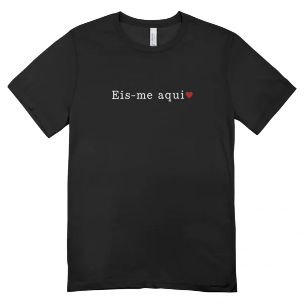 Camisa Feminina Baby Look Eis-me Aqui