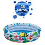 Piscina Inflável Redonda Animais Marinhos Infantil 135 Litros - Imagem 5