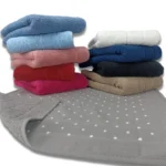 Kit 3 Tapetes de Banheiro Piso Antiderrapante 550Gr 100% Algodão 45x70cm Grossinha