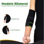 Cotoveleira Ortopédica Compressão Ajustável Academia Epicondlilite Fitness - Imagem 6
