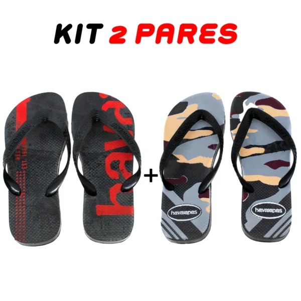 Kit 2 Chinelos Masculino Havaianas Kit 2 Chinelos Masculino Havaianas