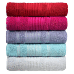 Kit 2 toalhas de Banho Rubi Luxo Grossa Bordada 100% Algodão Alta Absorção