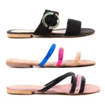 Kit 3 Sandálias Feminina Rasteirinhas Sortidas - Imagem 2