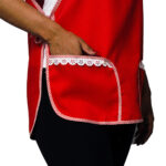 Avental Bata Limpeza E Serviços Gerais 100% Oxford Vermelho - Imagem 4