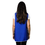 Kit 2 Avental Bata Oxford Liso Frente e Costa Com 2 Bolsos Azul - Imagem 3