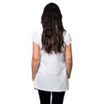 Kit 2 Avental Bata Oxford Liso Frente e Costa Com 2 Bolsos Branco - Imagem 3