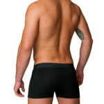 Kit Com 10 Cuecas Boxer Cotton Comfort Masculina Preta GG - Imagem 3