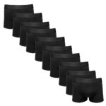 Kit Com 10 Cuecas Boxer Cotton Comfort Masculina PretaM