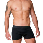 Kit Com 10 Cuecas Boxer Cotton Comfort Masculina PretaM - Imagem 2