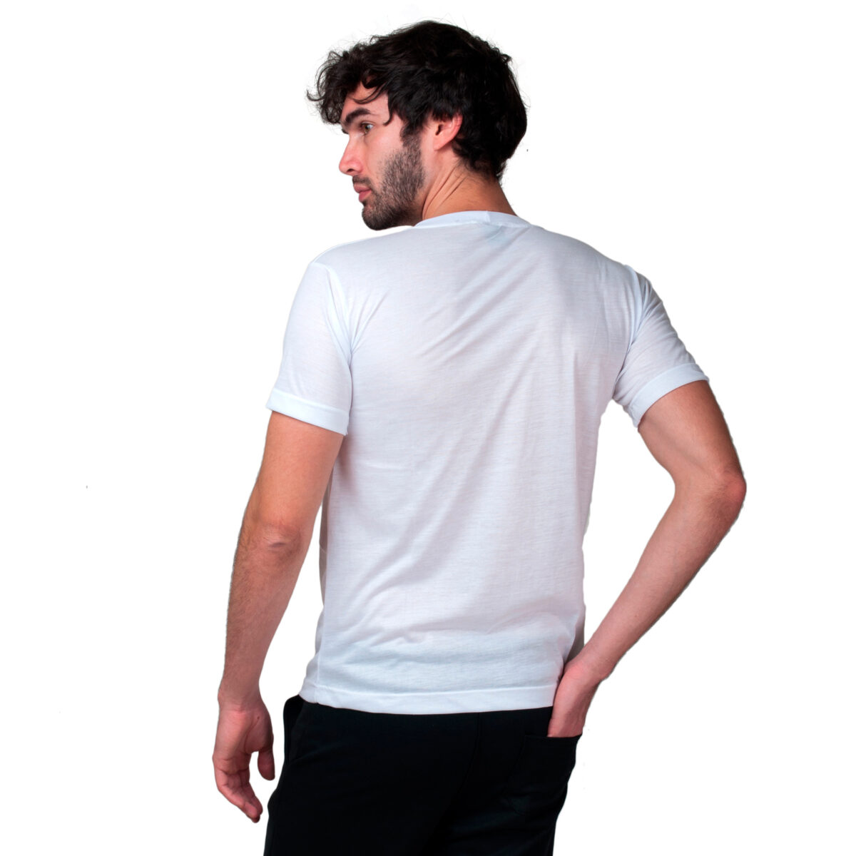 Kit com 5 Camisetas Masculina Dry Fit Branco M - Imagem 4