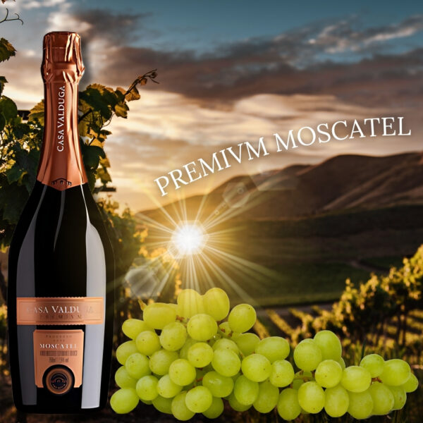 Espumante Moscatel Branco 750ml – Moscato Giallo & Moscato de Alexandria | Doce, Aromático e Refrescante