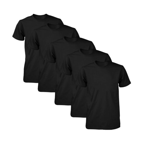 Kit com 5 Camisetas Masculina Dry Fit Preta
