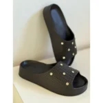 Chinelo Feminino Slide Nuvem Tressê com Strass