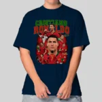 Camiseta Masculina Oversized CR7 Portugal Estilo Confortável - Imagem 4