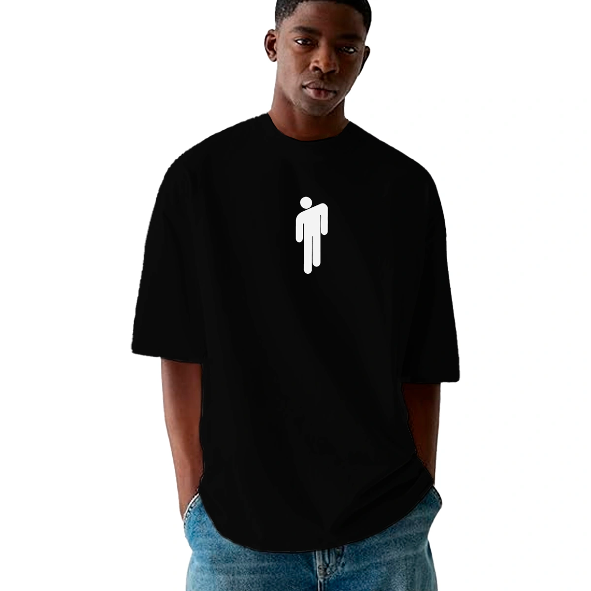 Camiseta Masculina Oversized Billie Eilish Logo Camiseta Masculina Oversized Billie Eilish Logo