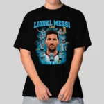 Camiseta Masculina Oversized D3 Estilo Messi Argentina