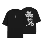 Camiseta Masculina Oversized Jesus is King Estilo e Conforto - Imagem 5