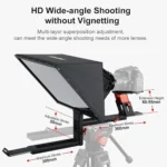 Teleprompter Portátil TP170 17 Polegadas Universal para Smartphone Tablet e DSLR com Controle - Imagem 4