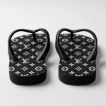 Chinelo Feminino LV Black White - Imagem 5