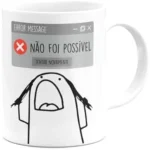 Caneca Porcelana Por Favor Aguarde Instalando Minha Paciência Meme 300ml - Imagem 2
